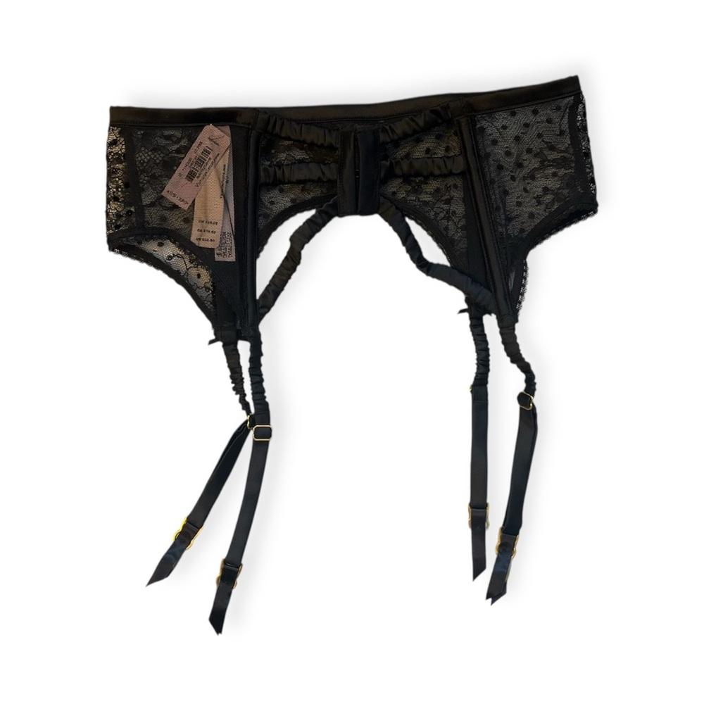 Women’s Victoria’s Secret Luxe Lingerie Black Sheer Garter Belt - XS/S - Picture 4 of 6